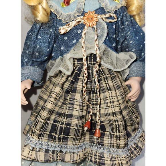 17 Inch Handcrafted Collector's Edition Genuine Porcelain Doll - Picture 2 of 6